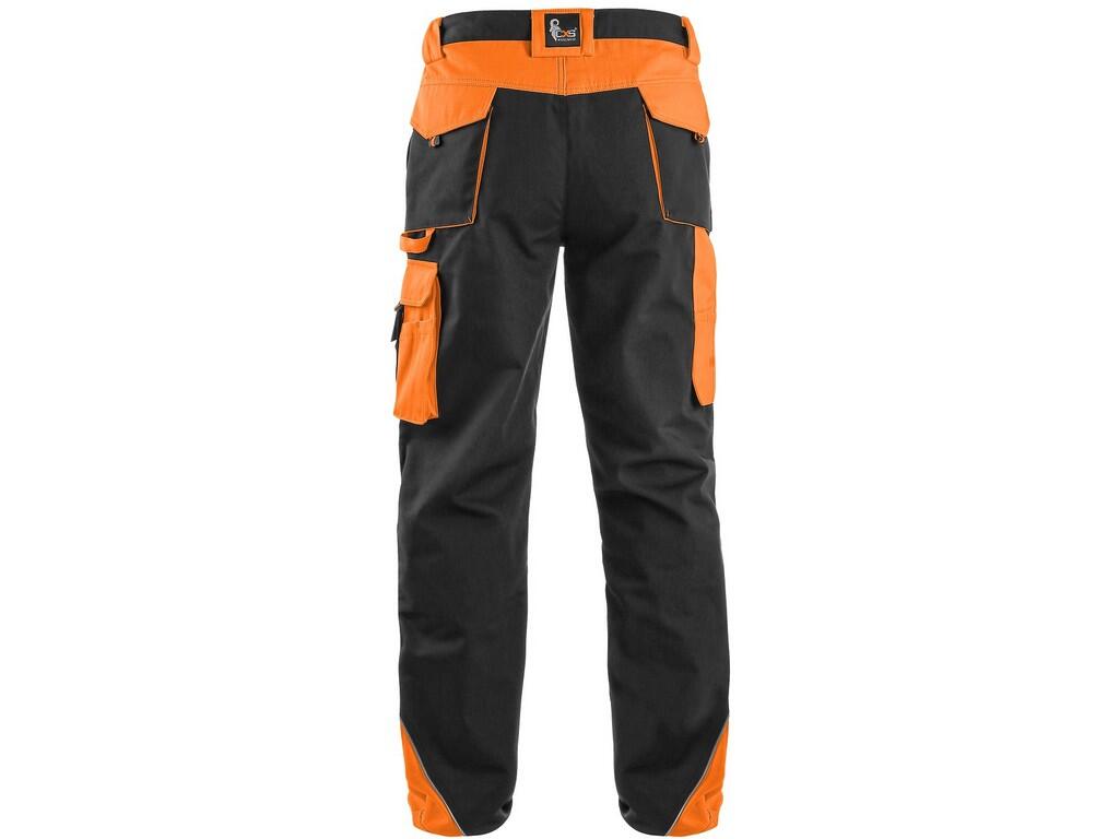 Kalhoty do pasu CXS SIRIUS BRIGHTON, černo-oranžová, vel. 58